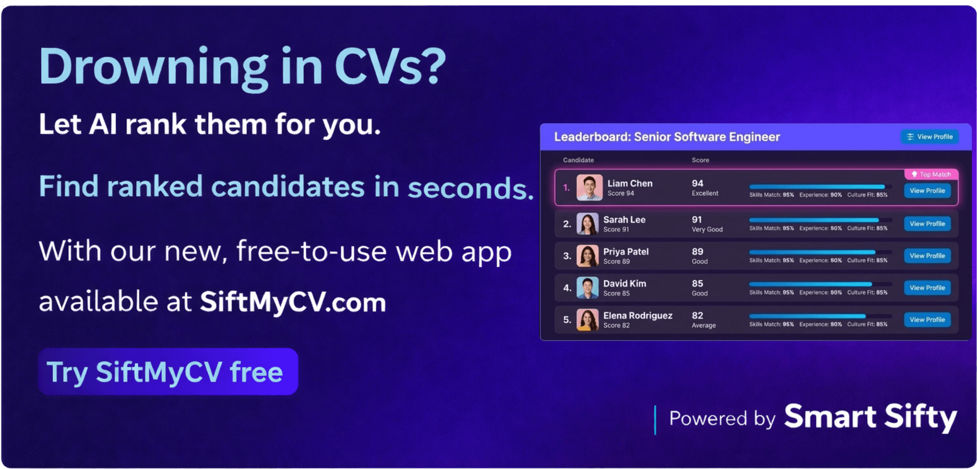 Professionals analyzing CV Leaderboard